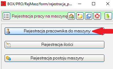 Formularz rejestracji pracownika do maszyny